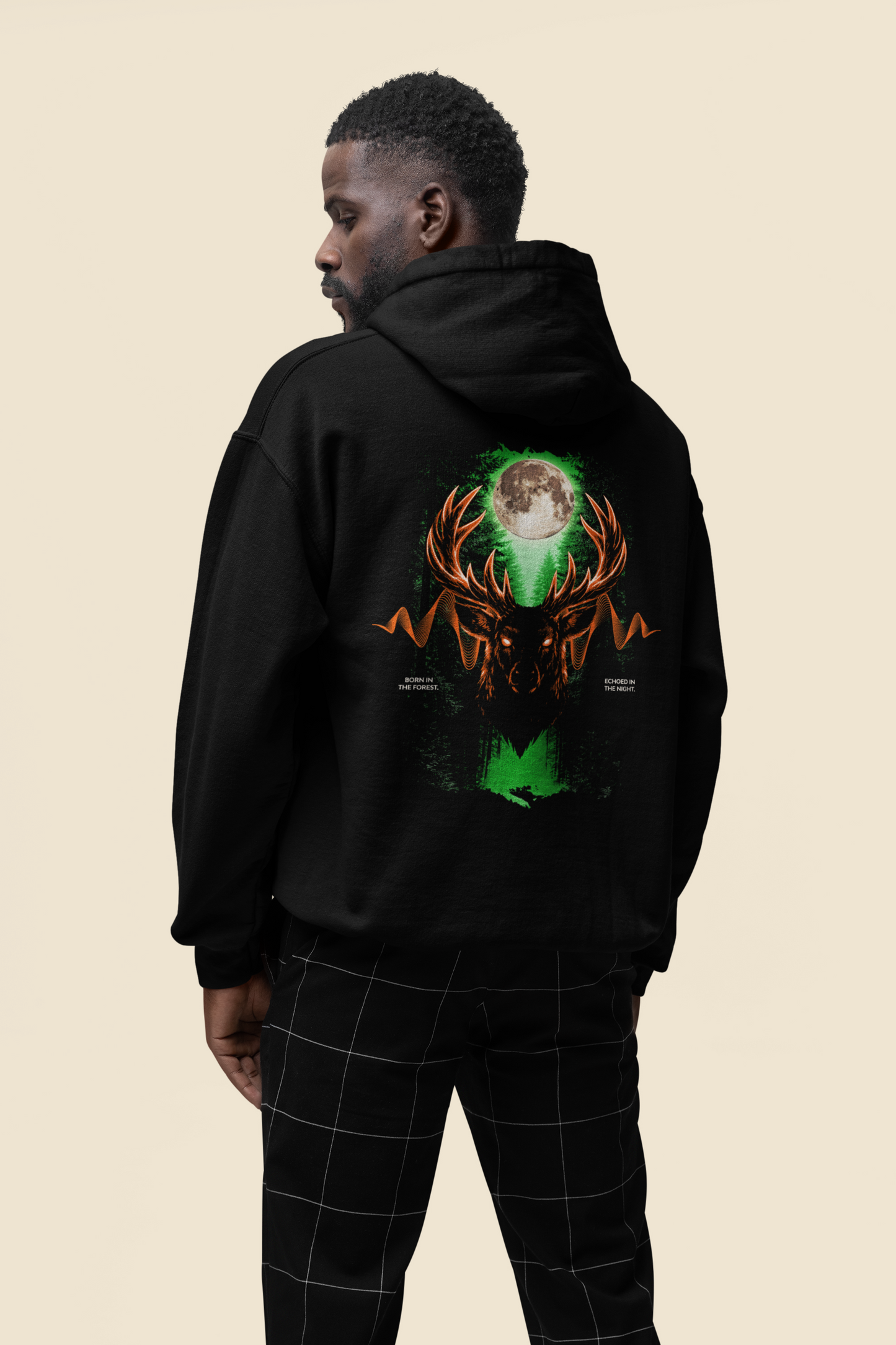 Born in the forest. Echoed in the night. Oversized Hoodie